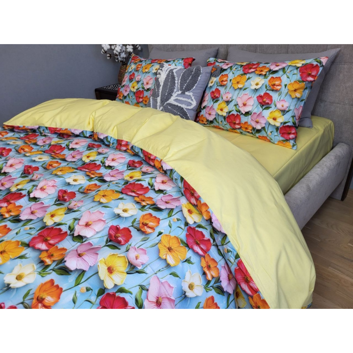 Постельное белье хлопок 100% cotton 5D Акварель Лета